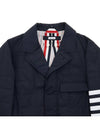 Men's 4 Bar Poly Twill Chesterfield Single Coat Navy - THOM BROWNE - BALAAN 4