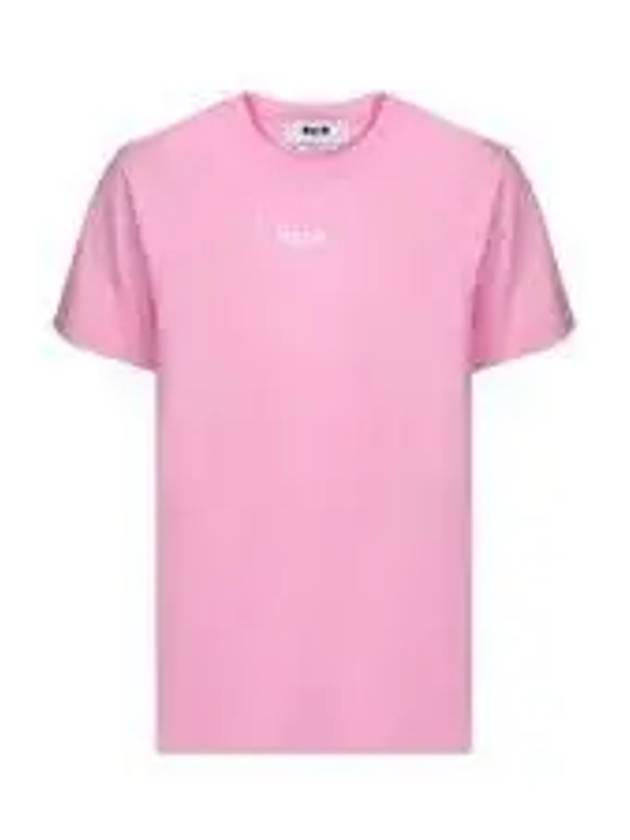 Micro Logo Short Sleeve T-Shirt Pink - MSGM - BALAAN 2