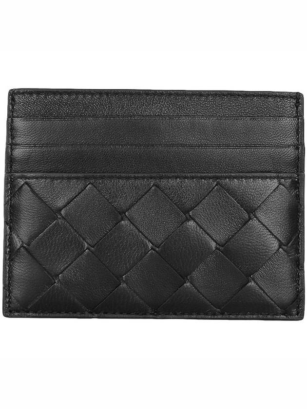 Intrecciato Leather Card Wallet Black - BOTTEGA VENETA - BALAAN 4