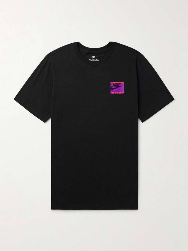 NSW Logo Cotton Jersey Short Sleeve T-Shirt Black - NIKE - BALAAN 1