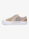 Vintage Check Mesh Leather Suede Low Top Sneakers Beige - BURBERRY - BALAAN 2