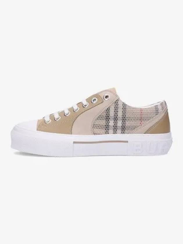 Vintage Check Mesh Leather Suede Low Top Sneakers Beige - BURBERRY - BALAAN 2