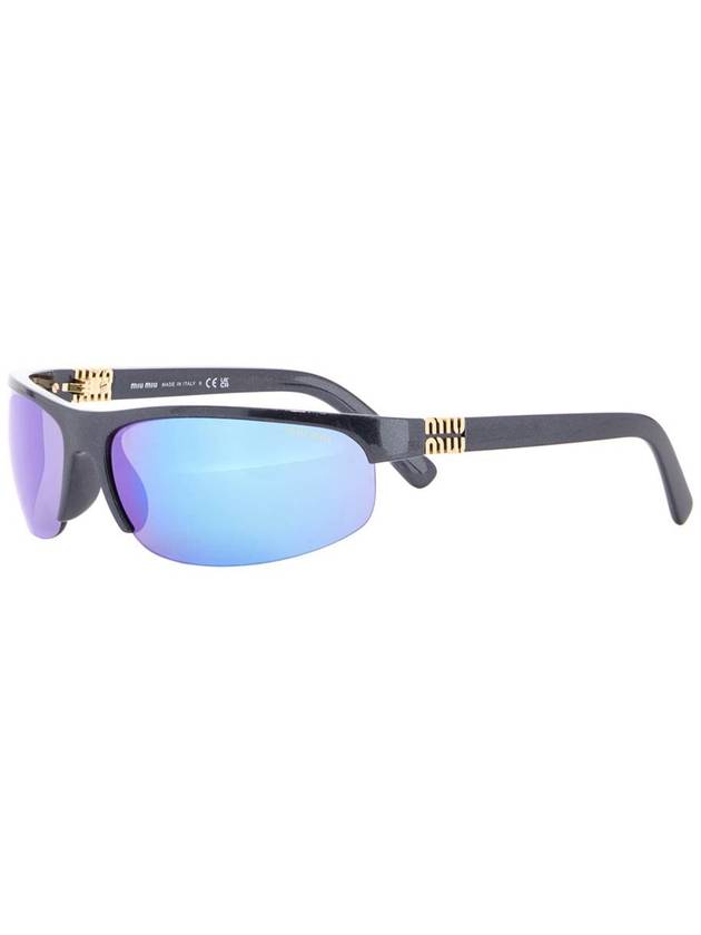 wraparound sunglasses with blue gray mirrored lenses 0mu a02s - MIU MIU - BALAAN 2