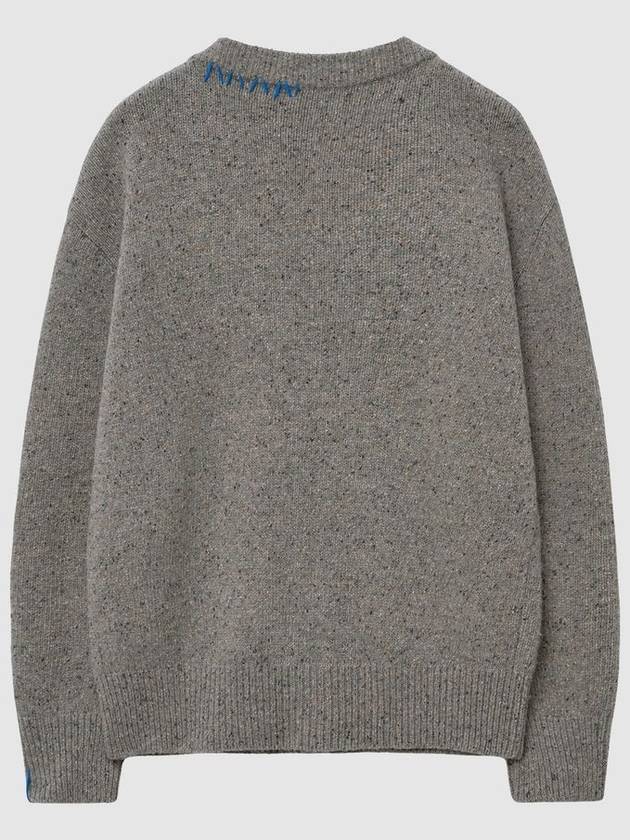 Stitch Point Oversized Cardigan Grey Beige - TABB LUDENS - BALAAN 2