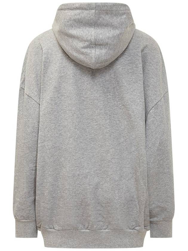 Solena Embroidered Logo Oversized Hoodie Grey - ISABEL MARANT - BALAAN 3