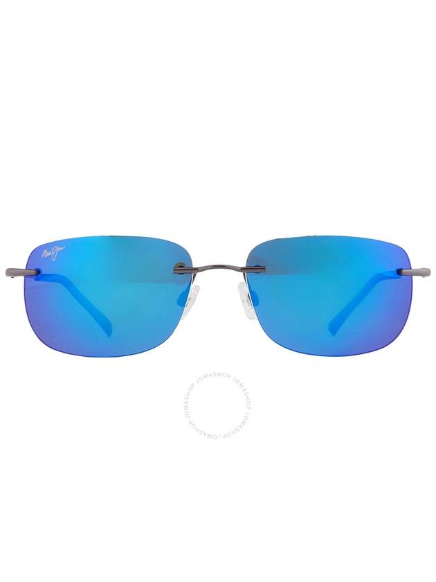 Maui Jim Ohai Blue Hawaii Rectangular Unisex Sunglasses B334-02D 59.5 - MAUI JIM - BALAAN 1