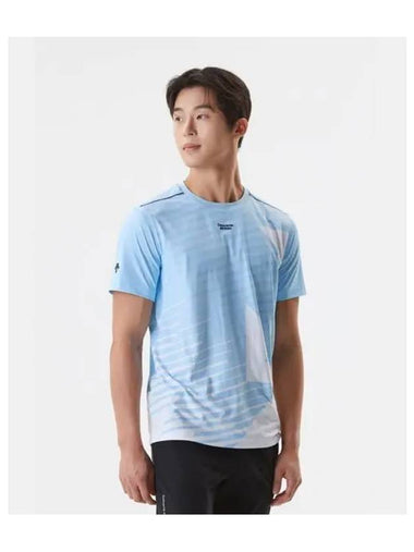 ICEMOTION Spirit Graphic Short Sleeve T Shirt Sky Blue SP321TTS72 - DESCENTE - BALAAN 1