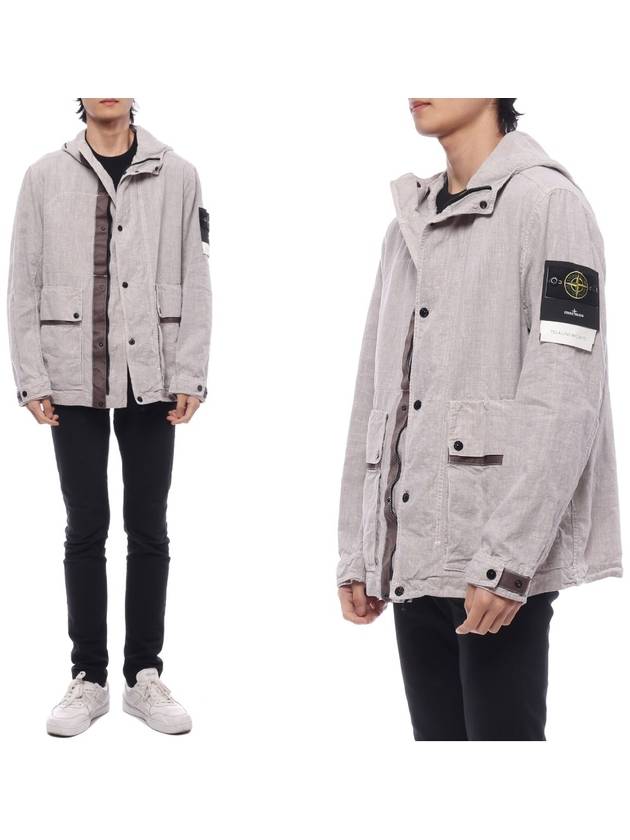 Compass Badge Hooded Jacket Dove Grey - STONE ISLAND - BALAAN 2