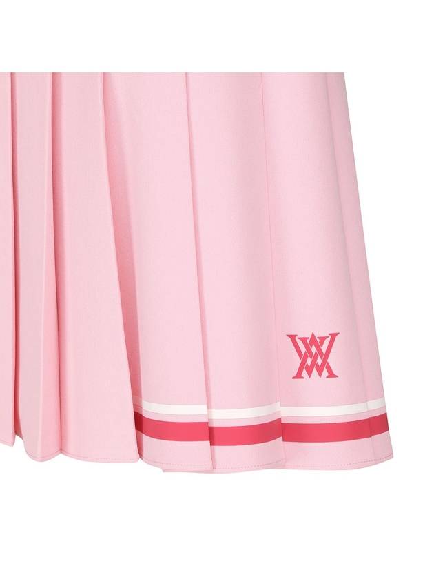 WOMEN LOGO BAND PLEATS SKIRT - ANEWGOLF - BALAAN 7