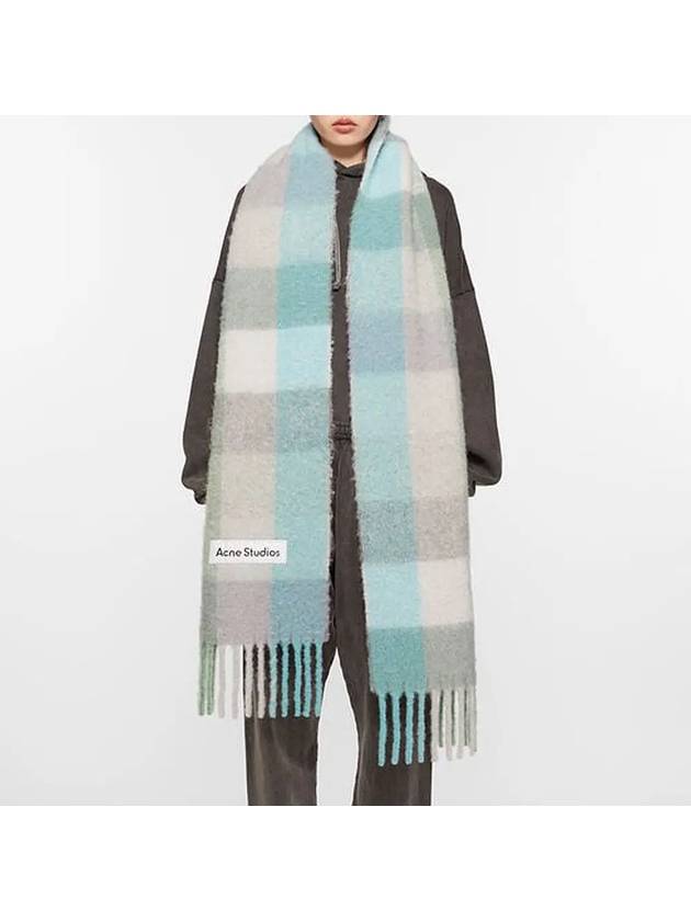 Muffler Scarf CA0084 DQG TURQUOISE GRAY MINT GREEN - ACNE STUDIOS - BALAAN 2