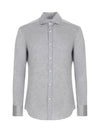 Silk Long Sleeve Shirt Grey - BRUNELLO CUCINELLI - BALAAN 2