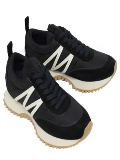 Women's Pacey Nylon Suede Leather Low Top Sneakers Black - MONCLER - BALAAN 2