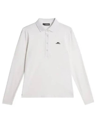 Flor Logo Polo Long Sleeve T-Shirt White - J.LINDEBERG - BALAAN 2