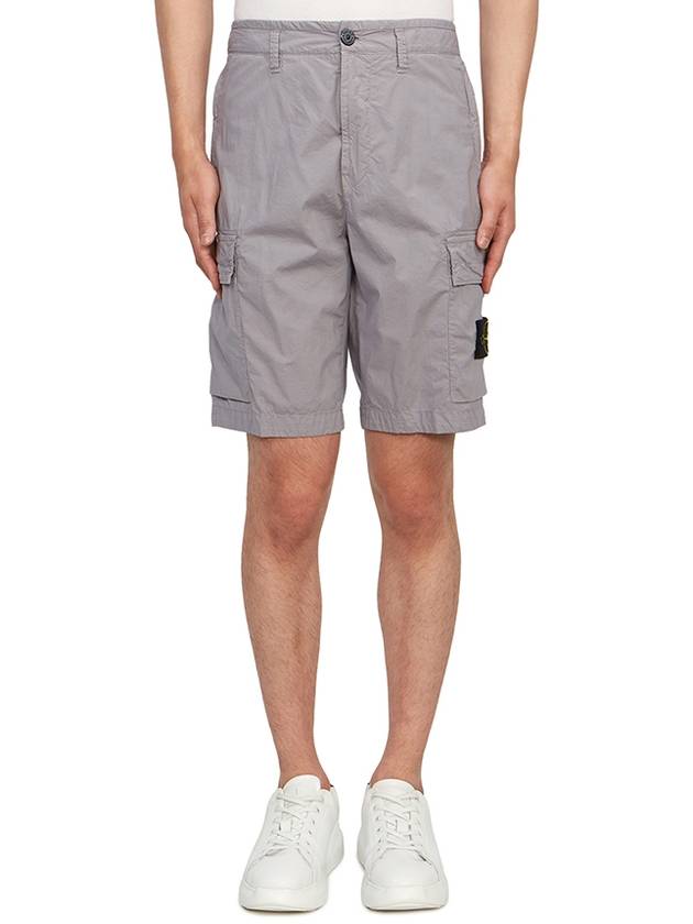 Light Stretch Cotton Bermuda Shorts Dust Grey - STONE ISLAND - BALAAN 2