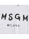 Women's Logo Print Short Sleeve T-Shirt Grey - MSGM - BALAAN 4