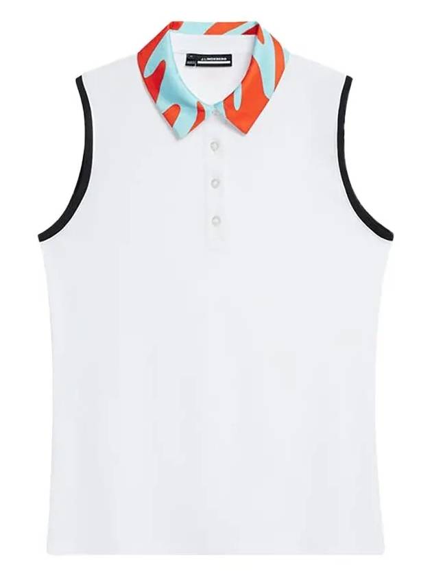 Women s Gigi Sleeveless Top White GWJT09000 0000 - J.LINDEBERG - BALAAN 1