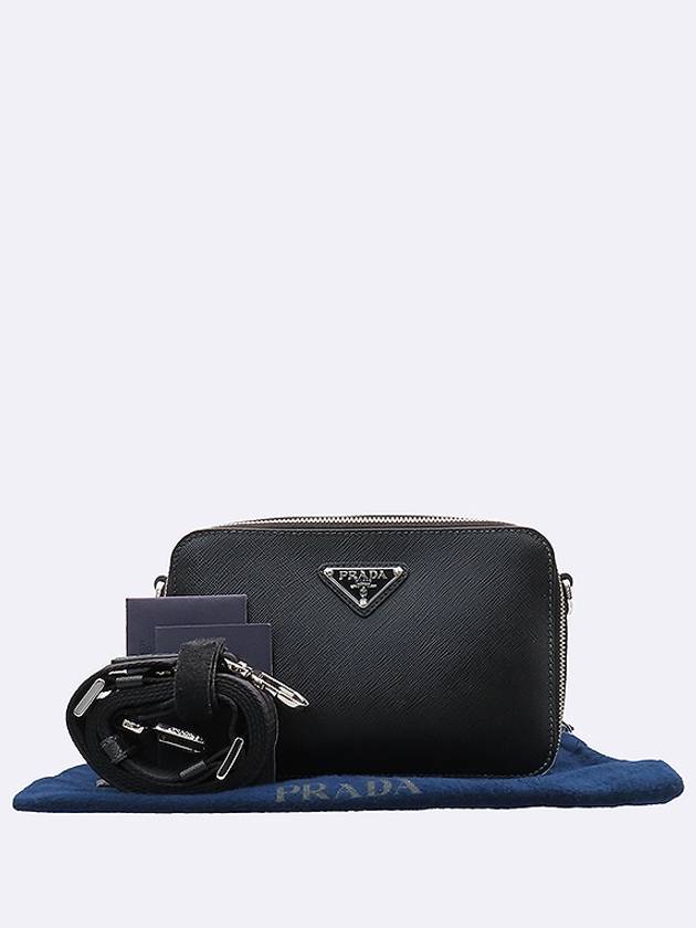 Prada 2VH070 Black Color Saffiano Leather Brick Cross Bag - PRADA - BALAAN 1