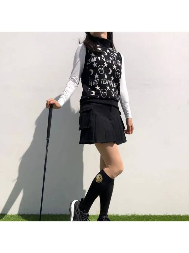 Golf brushed vest fall winter golf vest stylish and cozy skull star half neck best rounding look - LOLOALLOY - BALAAN 4