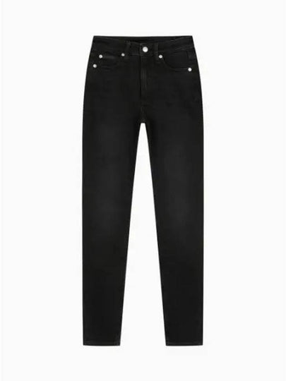 Jeans High Rise Denim Skinny Jeans Black - CALVIN KLEIN - BALAAN 2