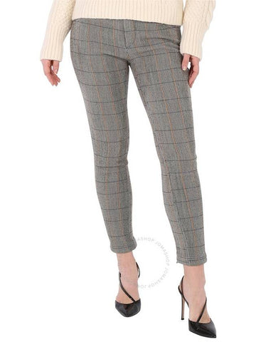 Chloe Ladies Yellow Checked Cropped Leggings, Brand Size 36 (US Size 4) - CHLOE - BALAAN 1