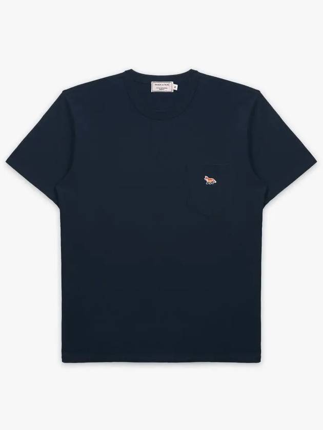 Baby Fox Patch Pocket Short Sleeve T-Shirt Navy - MAISON KITSUNE - BALAAN 2