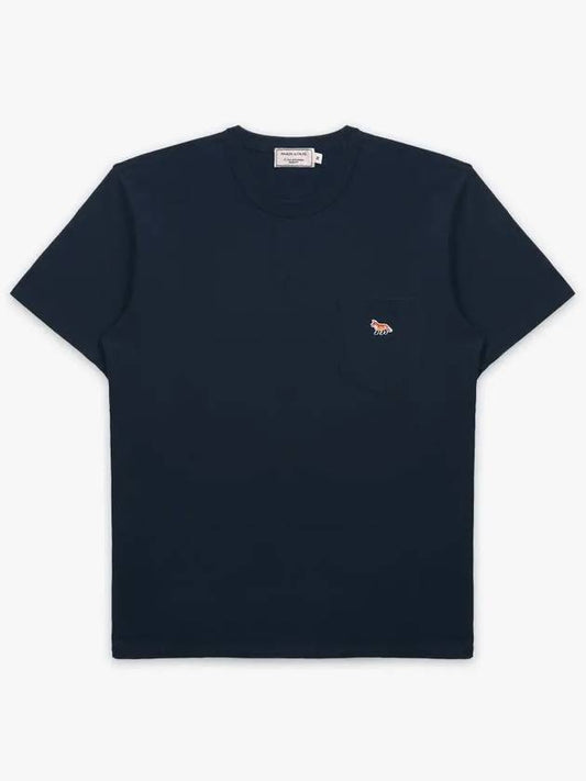 Baby Fox Patch Pocket Short Sleeve T-Shirt Navy - MAISON KITSUNE - BALAAN 2