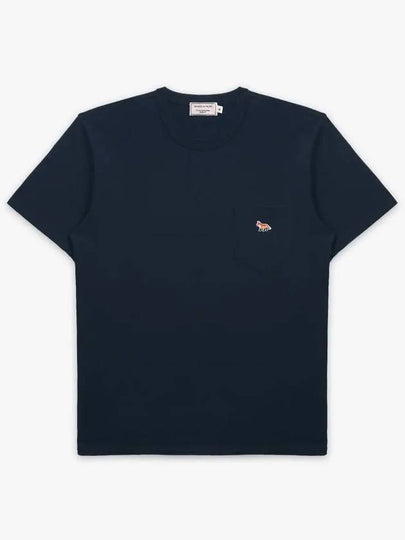 Baby Fox Patch Pocket Short Sleeve T-Shirt Navy - MAISON KITSUNE - BALAAN 2