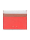 Saffiano Color Block Card Wallet Red - MARNI - BALAAN 2