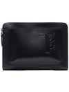 T Monogram Clutch Bag Black - TOD'S - BALAAN 2