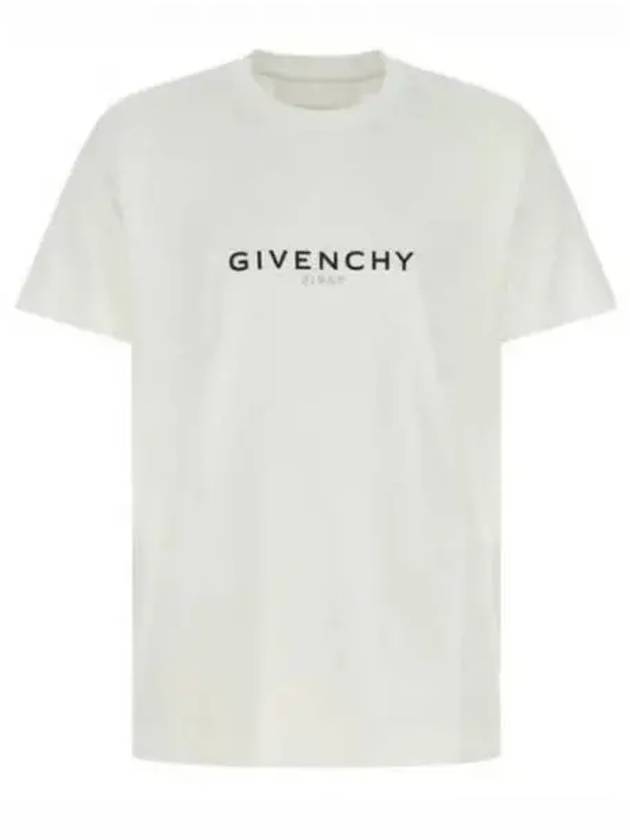 Reverse Oversized Short Sleeve T-Shirt White - GIVENCHY - BALAAN 2