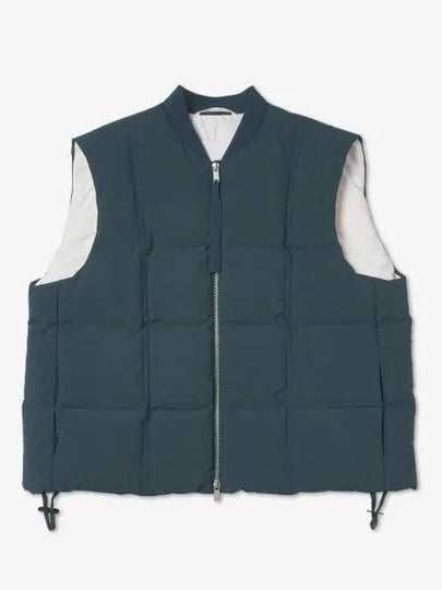 Women's Zipper Down Vest Petrol - JIL SANDER - BALAAN 2