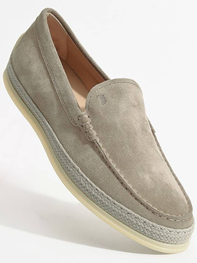 Men's Suede Slip-ons Loafers Beige - TOD'S - BALAAN 3