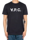 VPC Logo Short Sleeve T Shirt Navy COBQX H26943 - A.P.C. - BALAAN 2