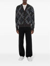 Check V-Neck Wool Mohair Blend Cardigan Snug - BURBERRY - BALAAN 3