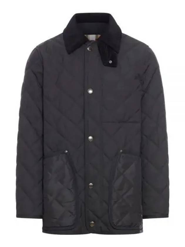 Long Sleeved Quilted Jacket Black - BURBERRY - BALAAN 2