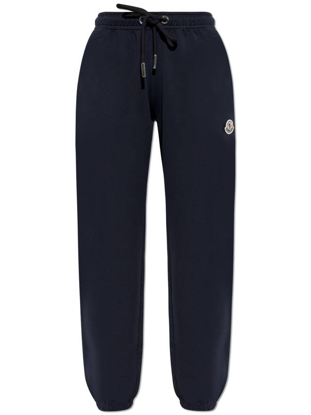 Moncler Sweatpants With Logo, Women's, Navy Blue - MONCLER - BALAAN 1