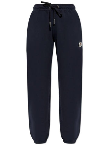 Moncler Sweatpants With Logo, Women's, Navy Blue - MONCLER - BALAAN 1