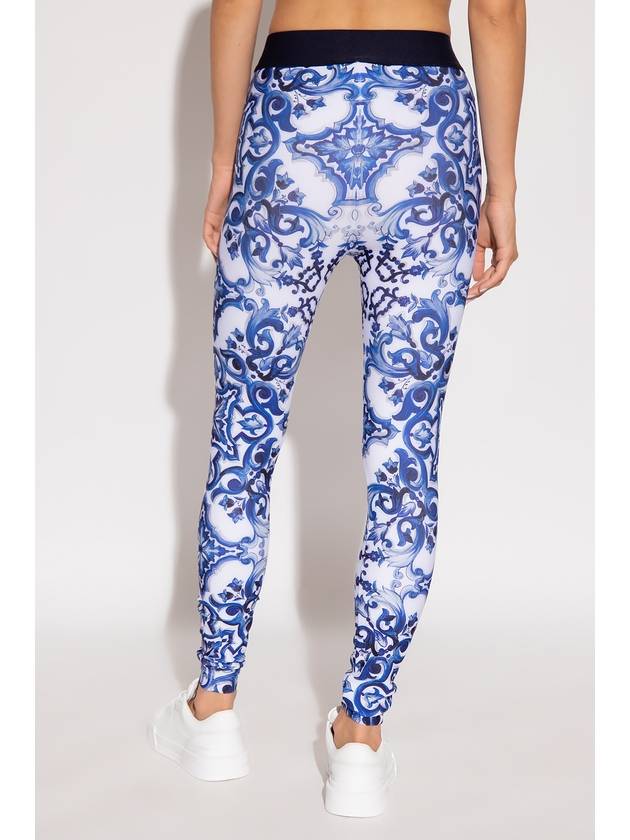 Dolce & Gabbana Patterned Leggings, Women's, Blue - DOLCE&GABBANA - BALAAN 4