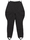 Canvas Horseback Riding Straight Pants Black - GUCCI - BALAAN 5