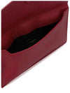 Uptown Grain de Poudre Embossed Leather Clutch Bag Red - SAINT LAURENT - BALAAN 5