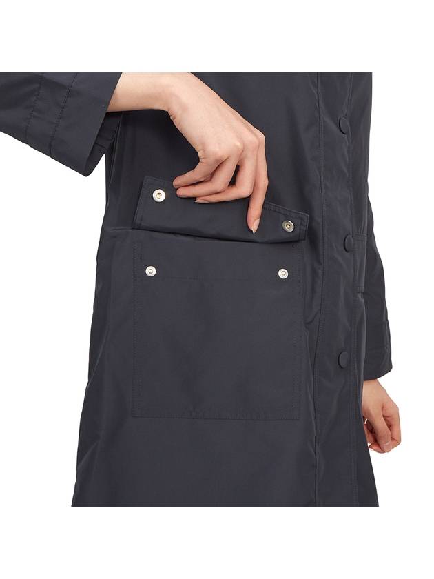 Military Ripstop Round Collar Over Pea Coat Navy - THOM BROWNE - BALAAN 9