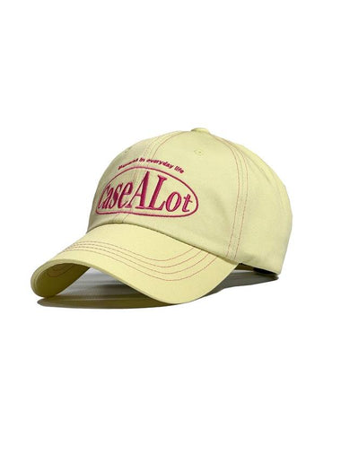 Circle Logo Ball Cap Pastel Yellow - CASEALOT - BALAAN 1