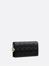 Lady Cannage Lambskin Chain Pouch Bag Black - DIOR - BALAAN 6