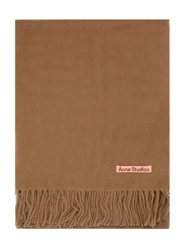 Logo Wool Fringe Muffler Brown - ACNE STUDIOS - BALAAN 2