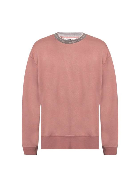 Studios Neck Logo Overfit Sweatshirt Mauve Purple - ACNE STUDIOS - BALAAN.