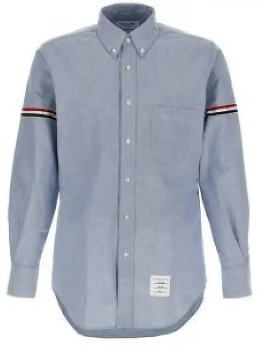 Armband Oxford Long Sleeve Shirt Light Blue - THOM BROWNE - BALAAN 2