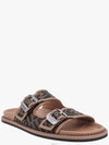 Men's Peel Jacquard Fabric Sandals Brown - FENDI - BALAAN 2