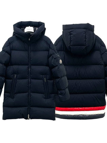 Kids Logo Patch MARAT Down Long Padded Jacket 12Y 14Y Navy 1C00010 595FD 776 - MONCLER - BALAAN 1