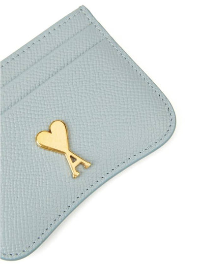 heart logo card wallet holder blue - AMI - BALAAN 2