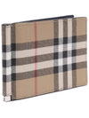 Vintage Check Money Clip Card Wallet Arch Beige - BURBERRY - BALAAN 4